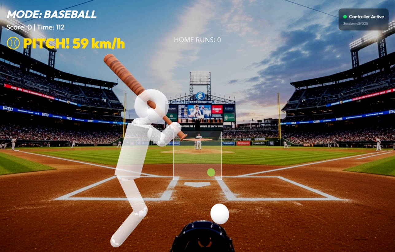 Baseball Homerun camera motion game