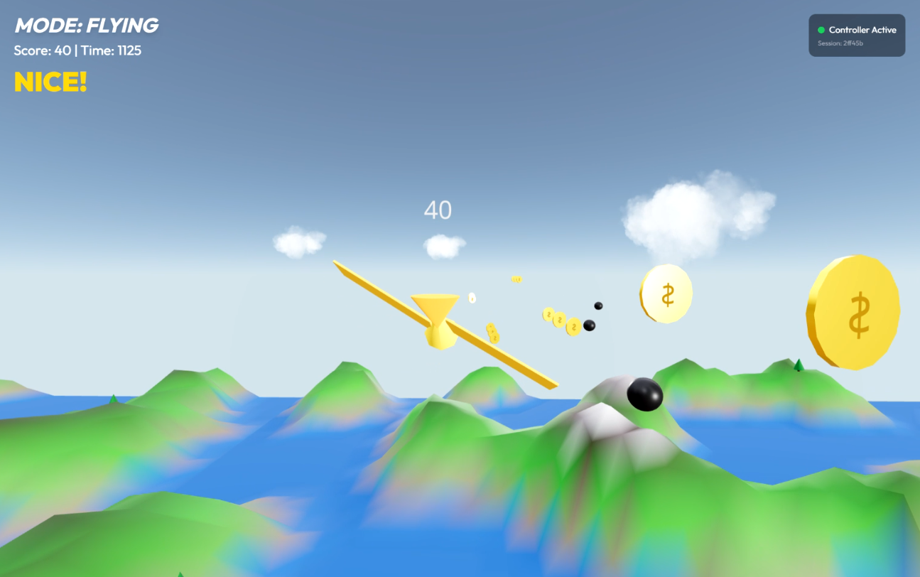 Sky Flying camera motion game