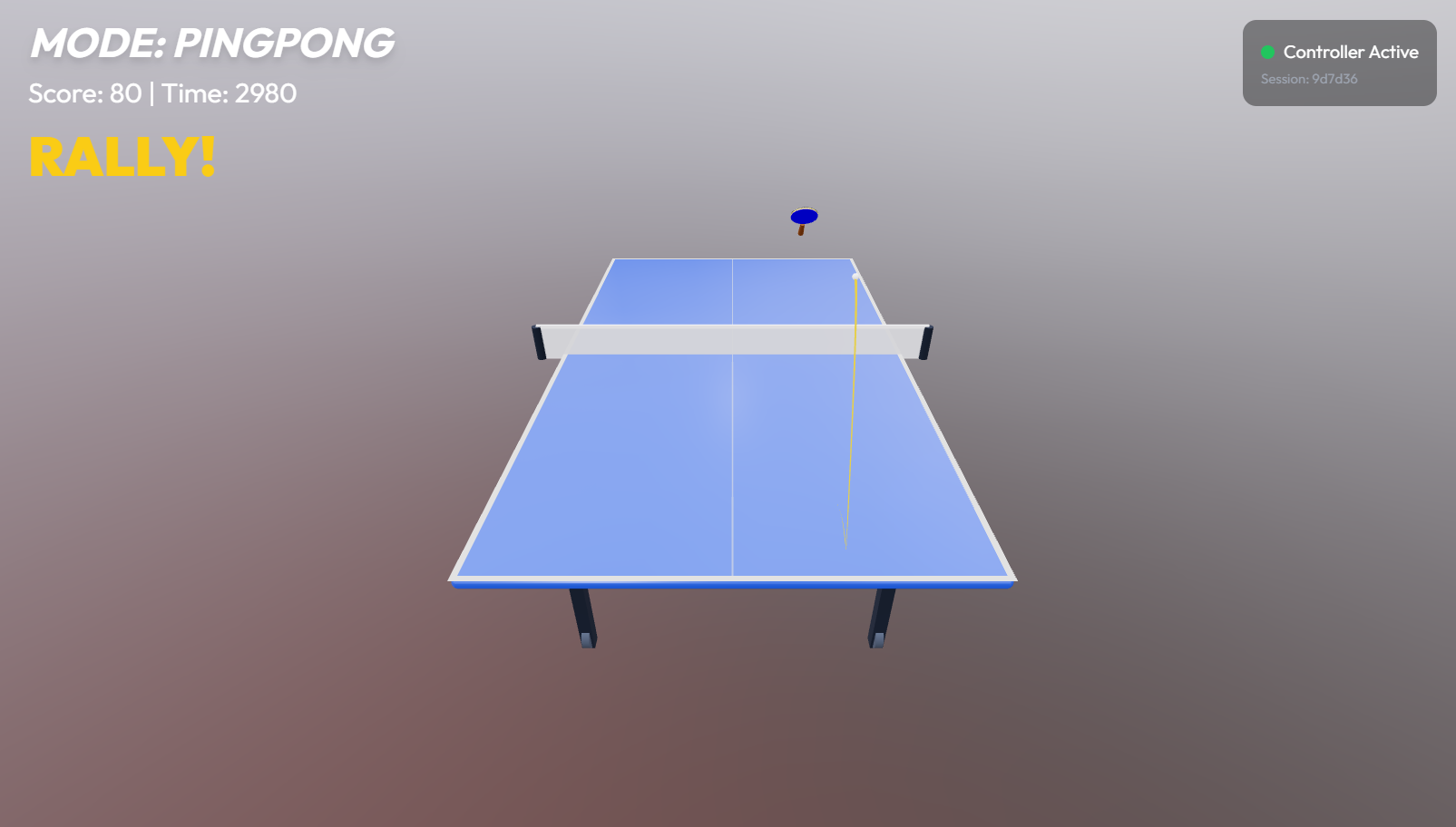 Table Tennis camera motion game