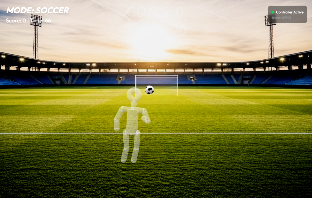 Soccer Striker camera motion game